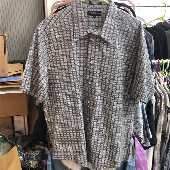 Choreskin Casual Blue Button Down Shirt with Lightweight Fabric - Picture 1 of 4